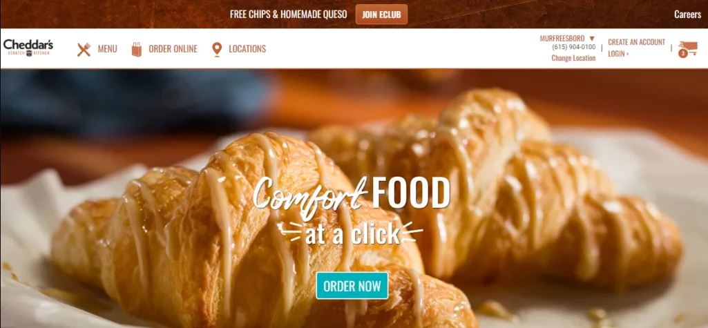 How to order from Cheddar's online